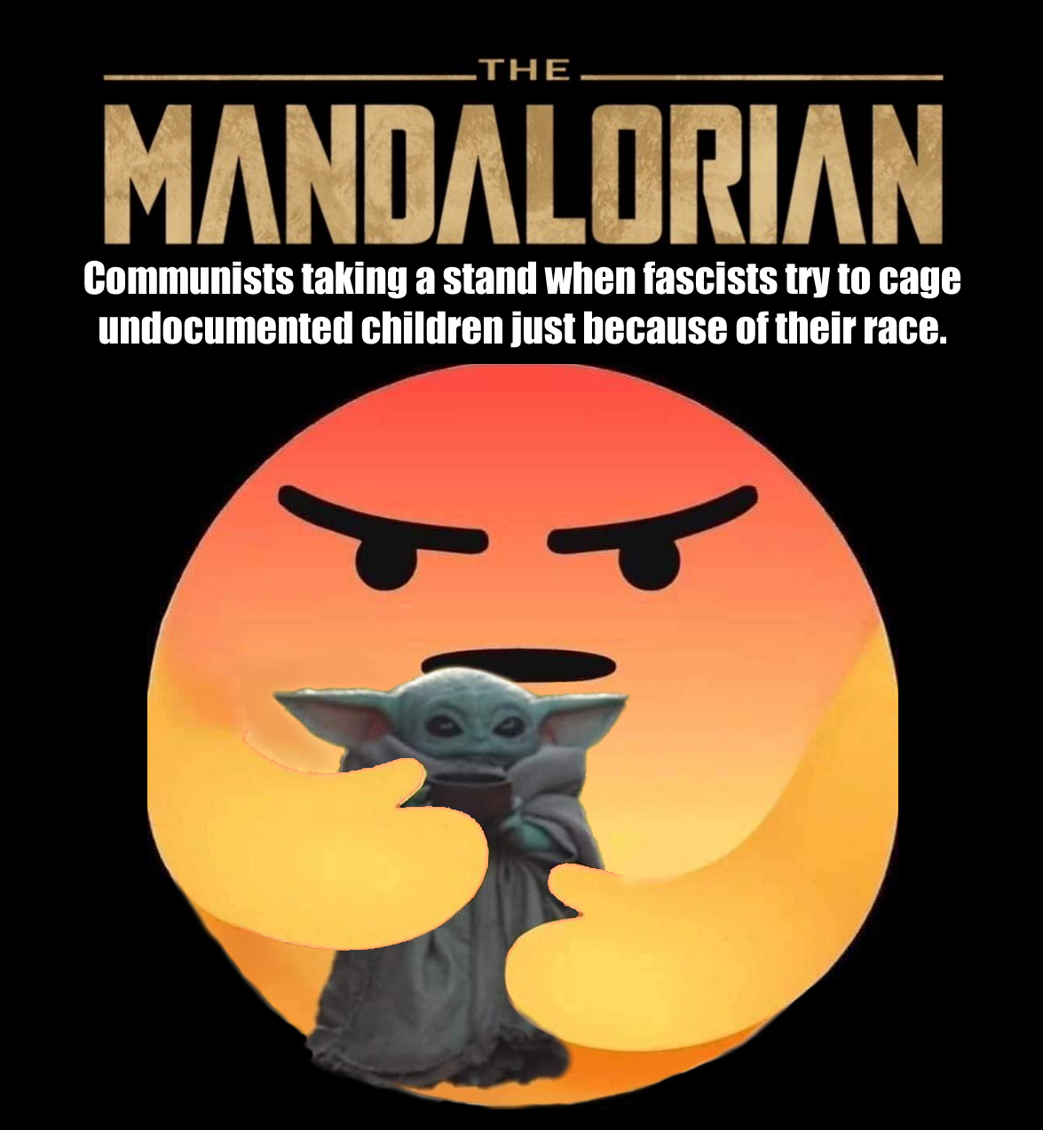 The meme is a humorous image featuring the character Baby Yoda from the Star Wars franchise, but with a twist: it's holding a sign that says "I can smell the desperation". This is a play on the phrase "I can smell the...