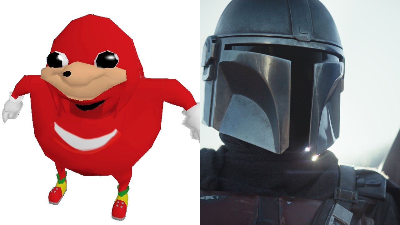 The meme is a character from the Star Wars franchise, specifically a bounty hunter named Boba Fett, but it's been reimagined as a cartoonish, anthropomorphic creature with a large head, long arms, and a distinctive sh...