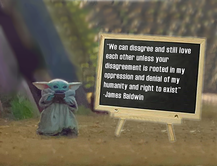 The meme features a photo of a character from the Star Wars franchise, specifically a young child who is a powerful Jedi. The meme is captioned with a quote from the character, which is a humorous and ironic take on t...