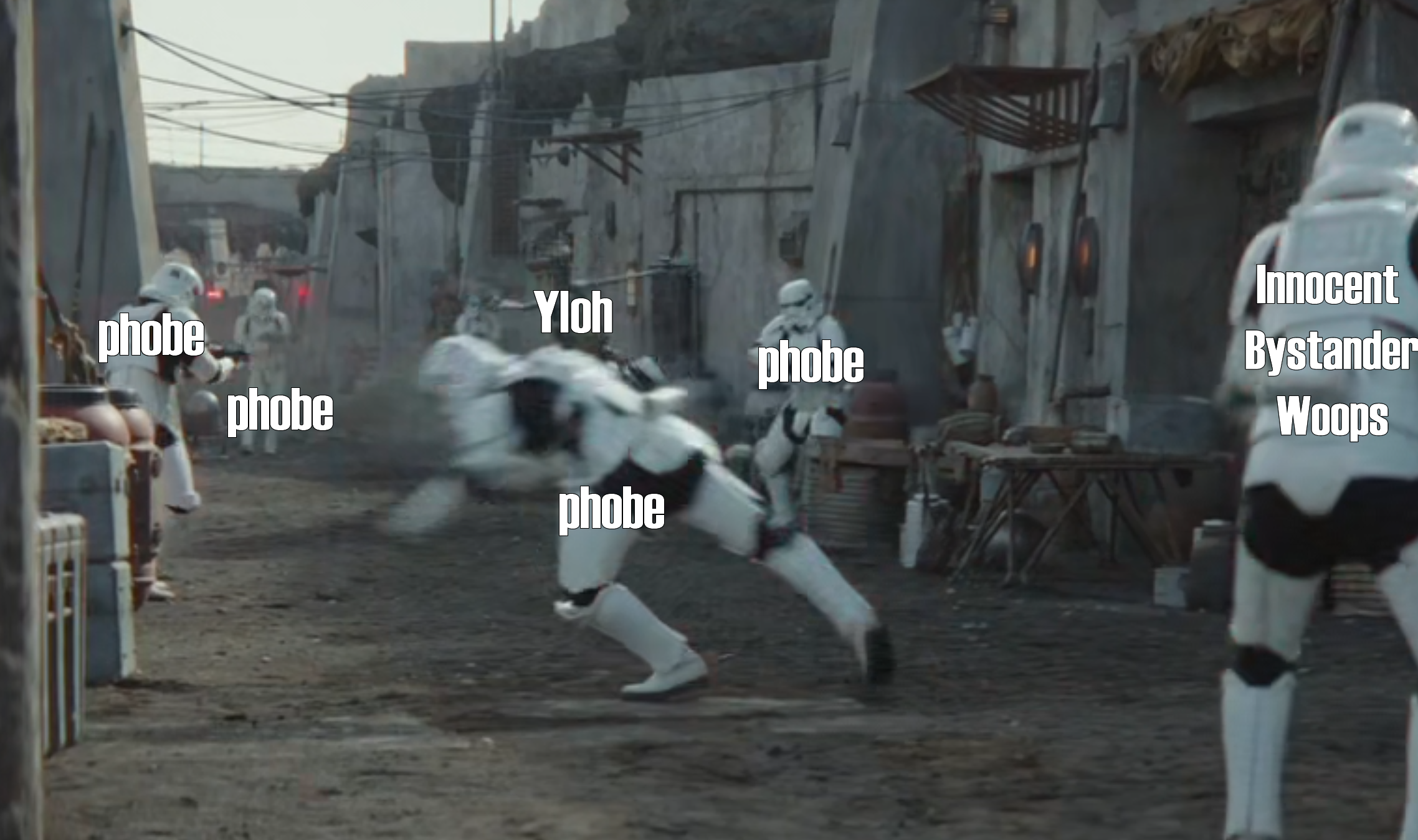 The meme is a screenshot from a Star Wars: The Clone Wars episode featuring Ahsoka Tano, a young Padawan, being captured by the villainous Asajj Ventress. The image shows Ahsoka's face with a shocked expression, and t...