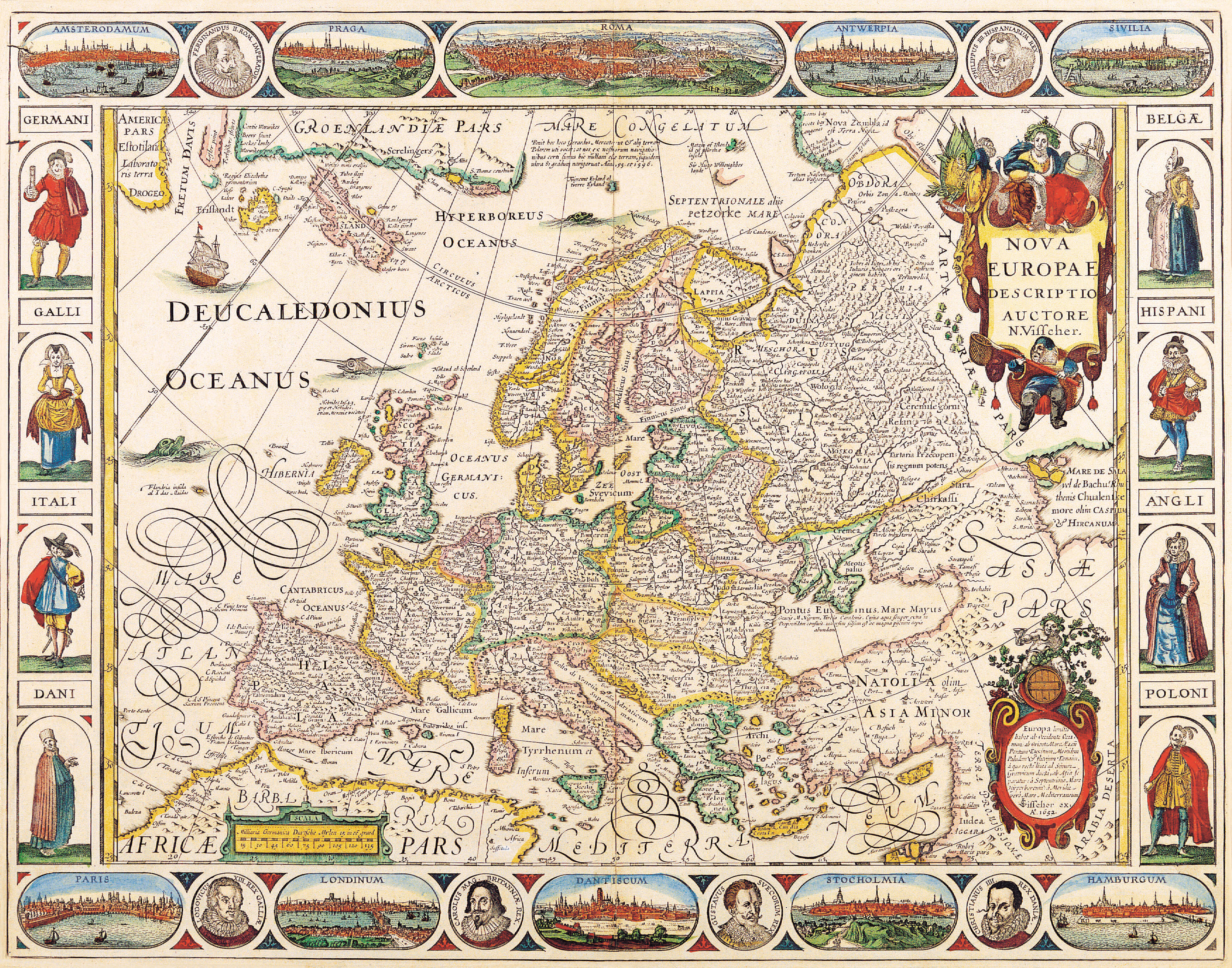 Okay, let's break down this fascinating and complex antique map through several critical lenses. It's important to note this is an interpretation based solely on the image provided, and deeper historical research coul...