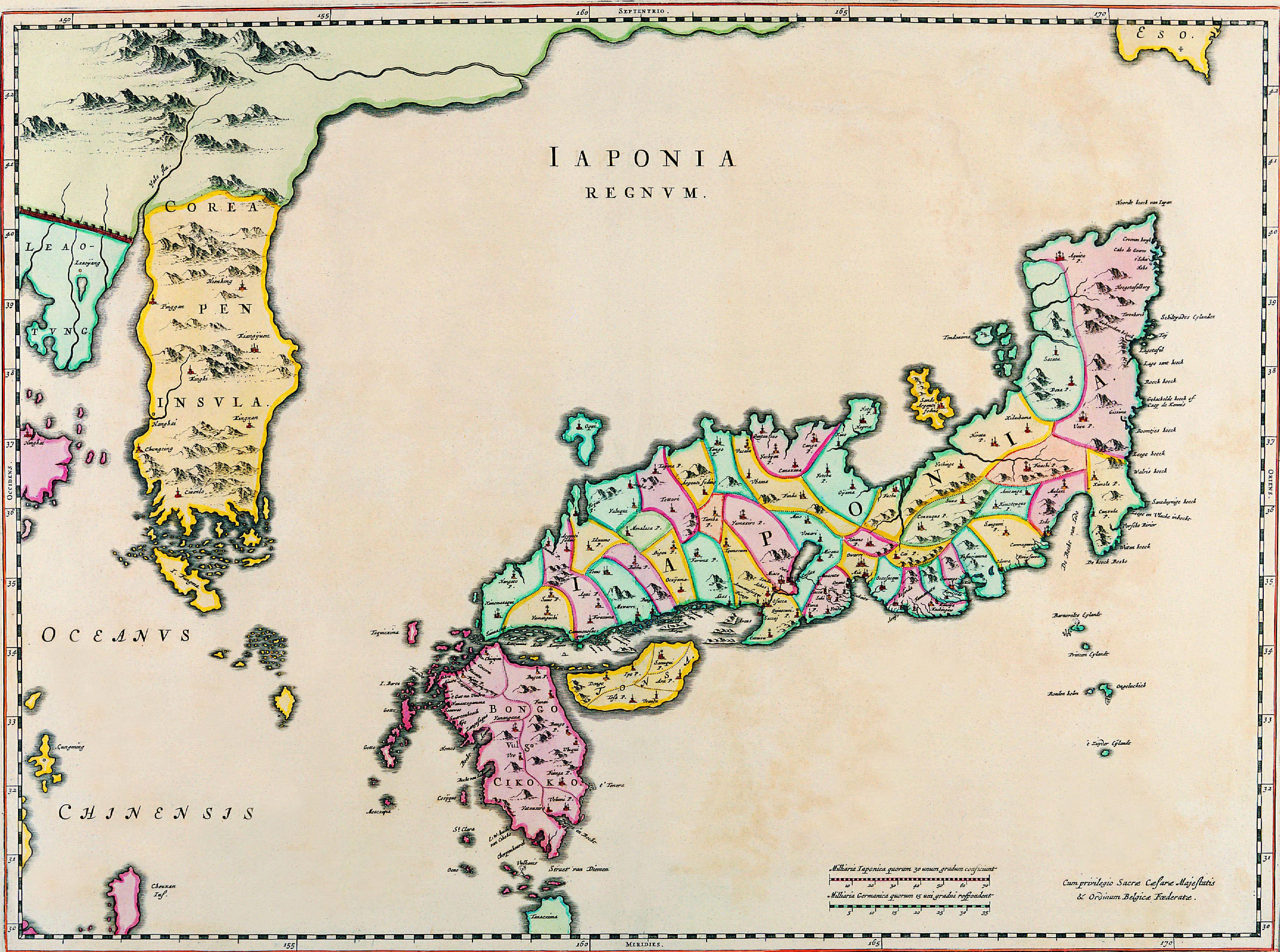 Okay, let's break down this 17th-century map of Japan ("Iaponie Regnum") through several analytical lenses. I'll structure the response as requested, focusing on relevant areas where these theoretical frameworks apply...