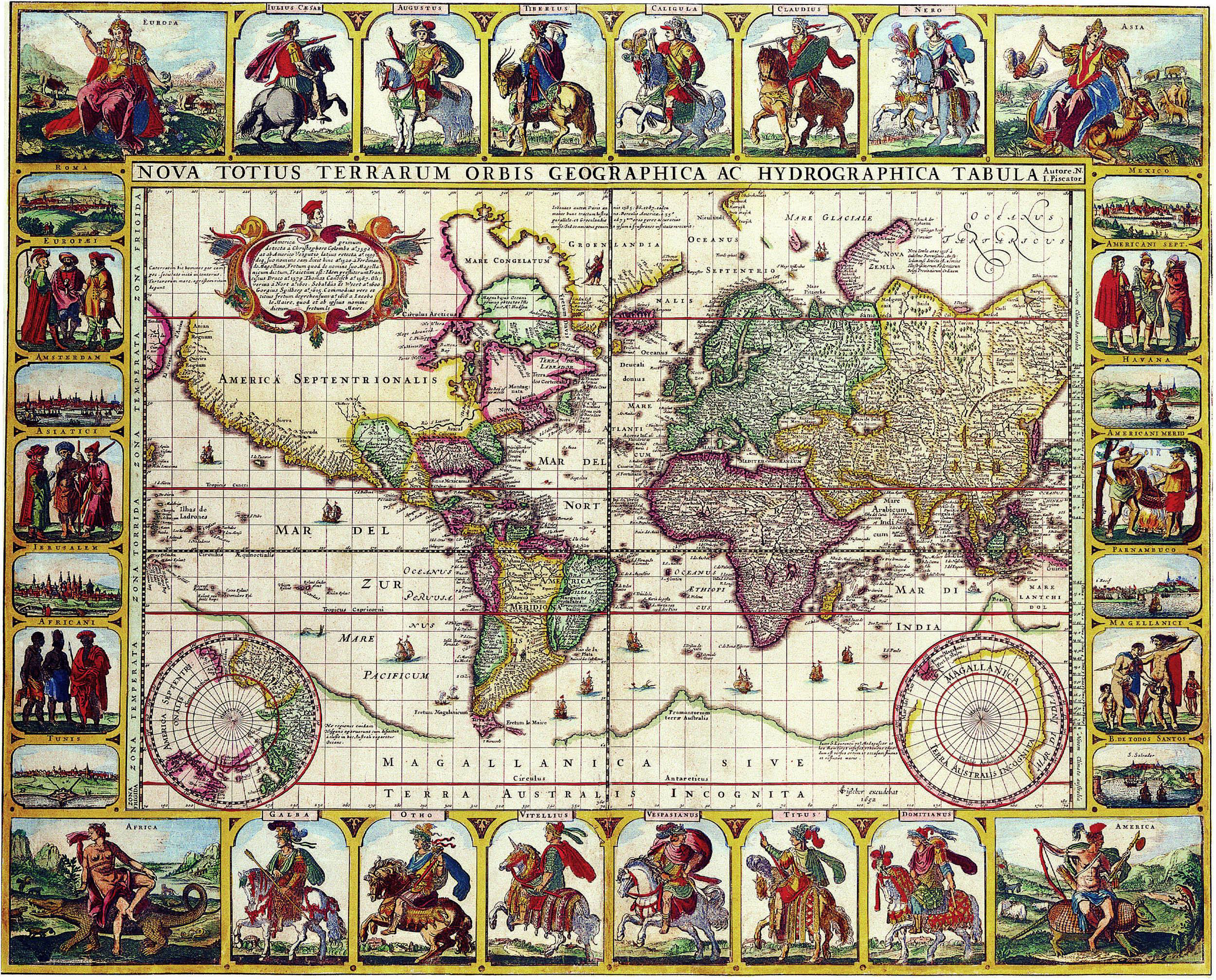 Okay, let's break down this fascinating 17th-century world map with the requested analytical frameworks. This map, titled "Nova totius terrae orbis geographica ac hydrographica tabula" (New map of the geographical and...