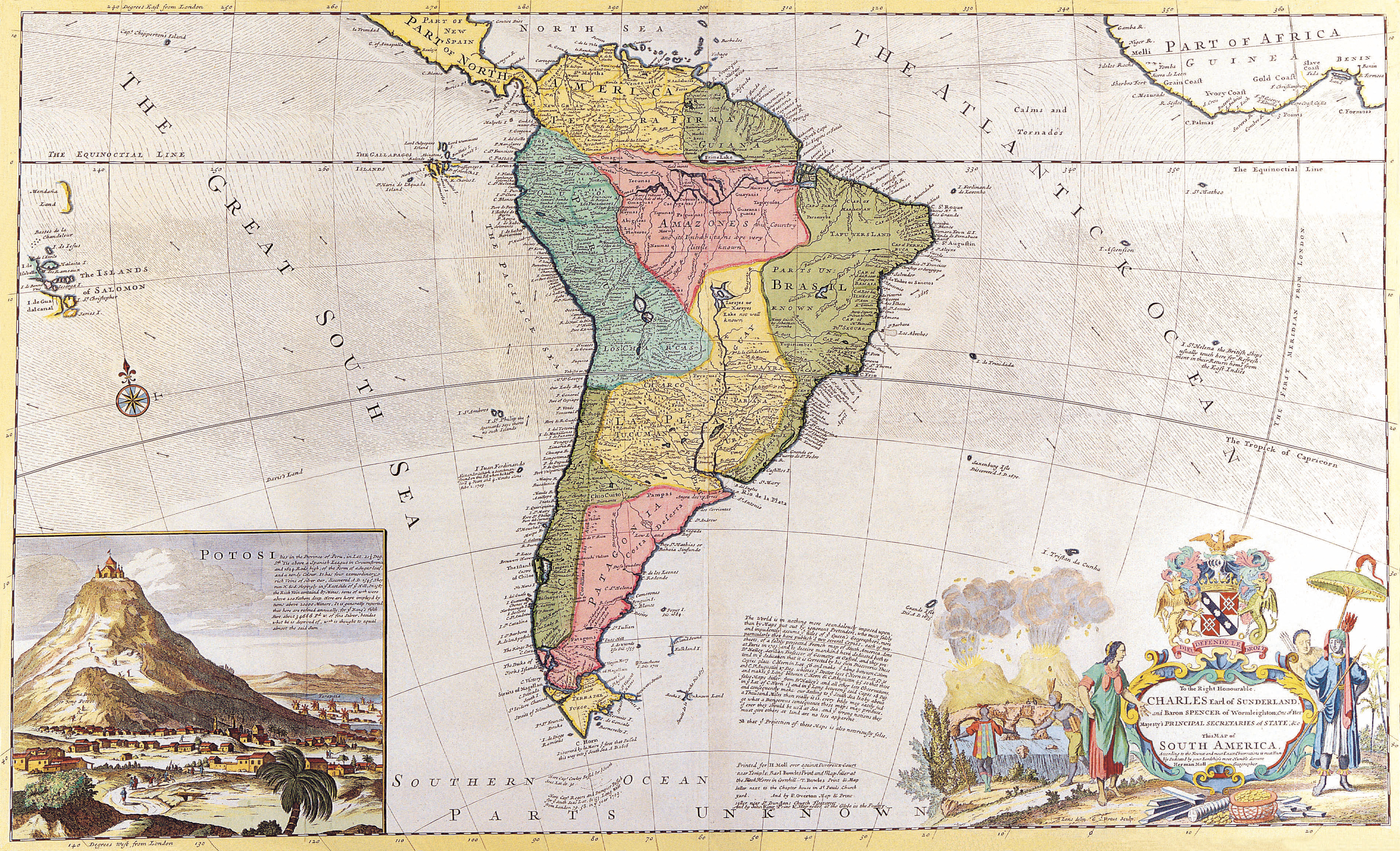 Okay, let's break down this fascinating 18th-century map of South America through the lenses you’ve provided. It's a rich artifact with layers of meaning beyond just geographical representation. **Visual Description**...