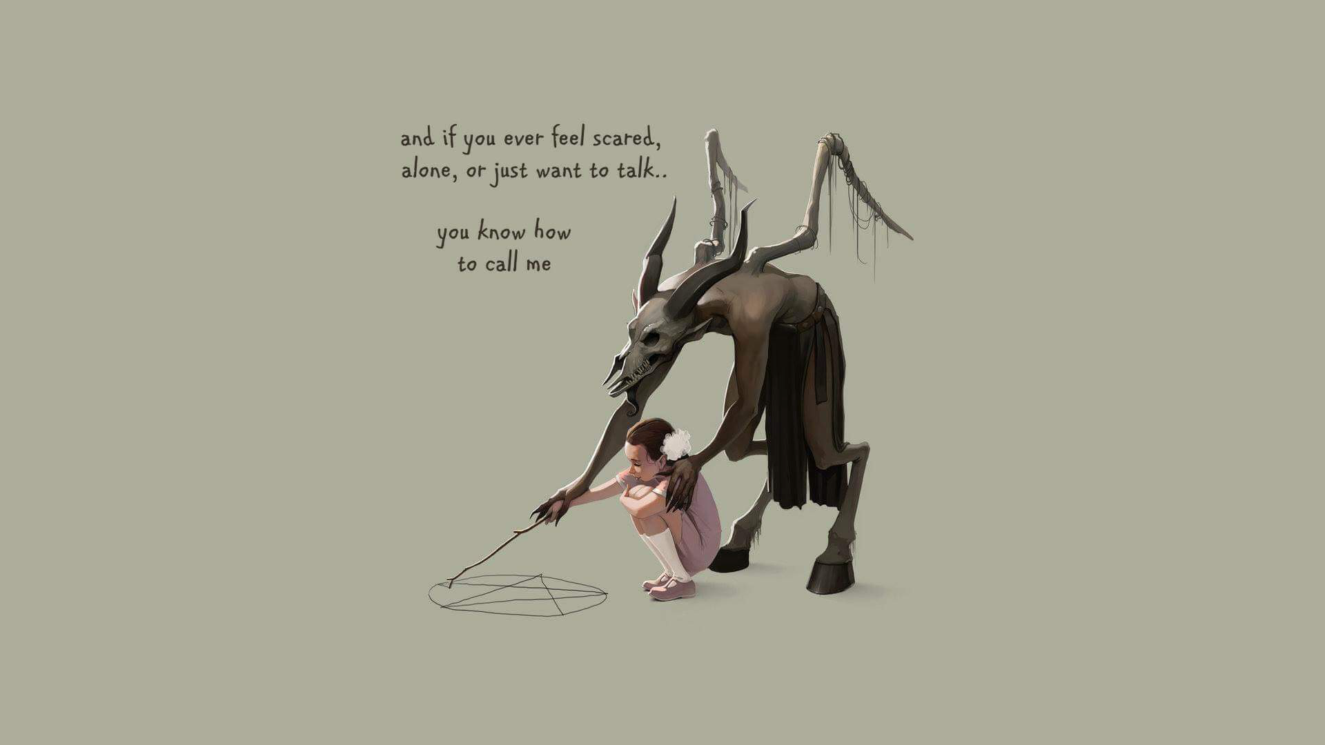 This meme features a cartoon image of a small girl with a monster-like creature. The text "I love you, you're my home" appears in a speech bubble from the girl, while the monster responds with "I love you too, but I'm also a monster, so...".