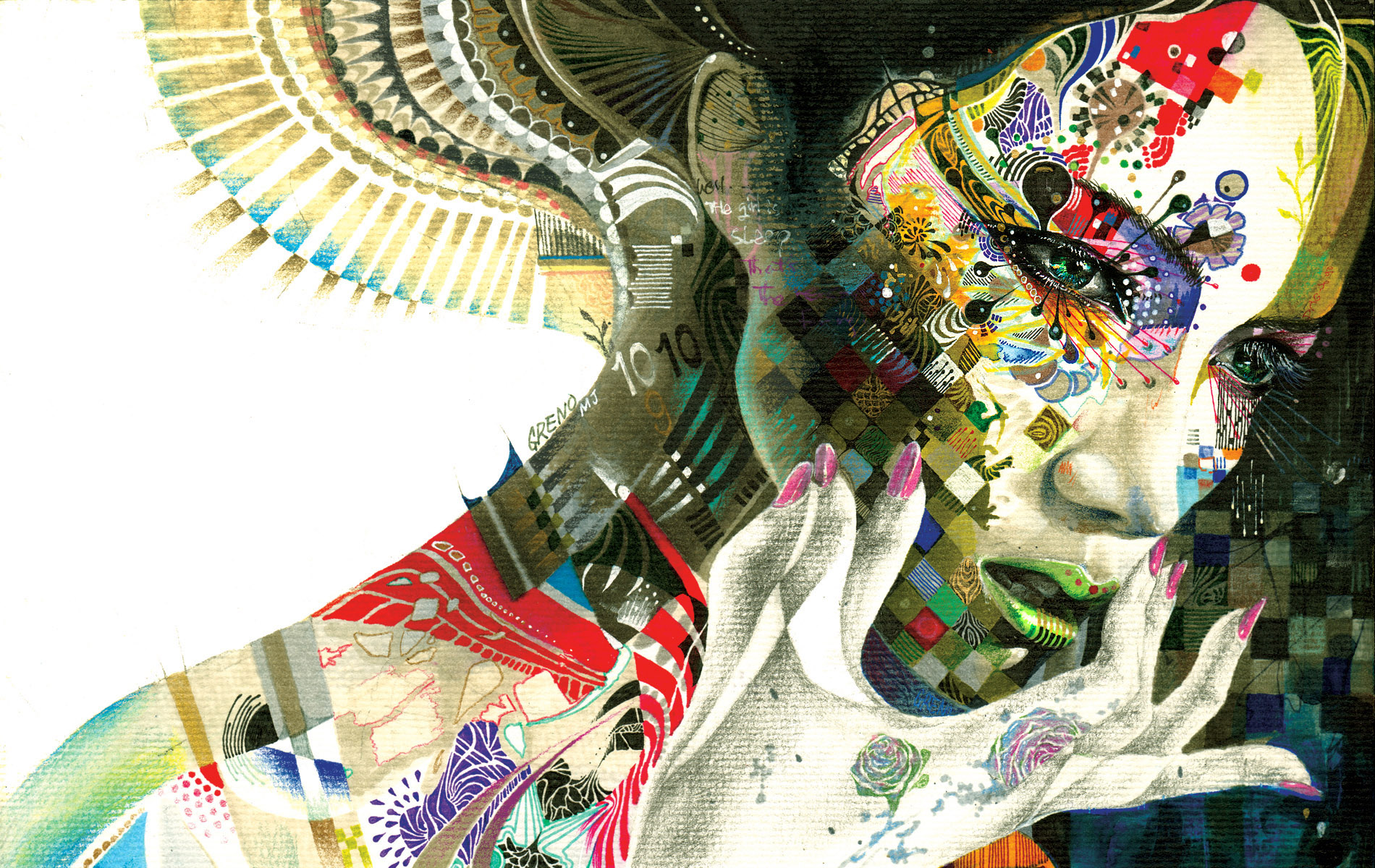 This meme is a humorous image of a woman with a puzzled expression, surrounded by a chaotic mess of colorful patterns and shapes. The text "I can explain why I'm so busy" appears in the corner of the image. The meme is likely used to express feeling overwhelmed or stressed, and the image is a playful way to poke fun at the idea that one's busy-ness can be explained by a complex and confusing situation.