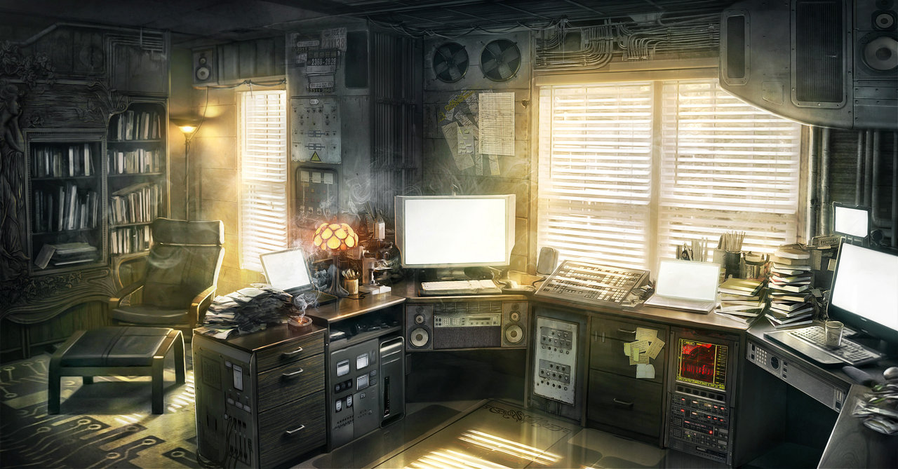 This meme is an image of a cluttered and messy computer room, with wires, cables, and computer parts scattered everywhere. The image is captioned "When you finally understand the code".