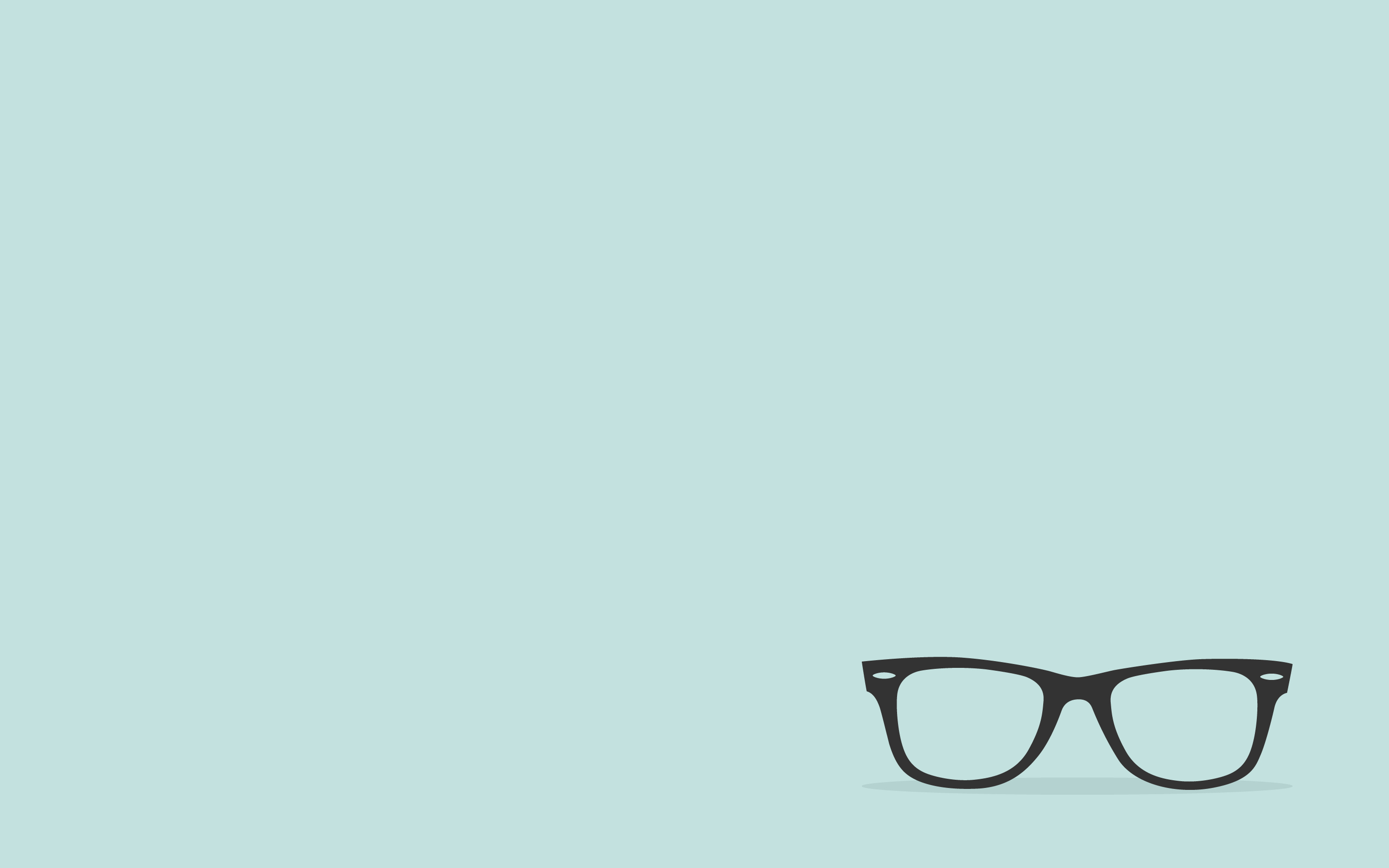 This meme features a simple, iconic image of a pair of glasses with no text. The glasses are depicted in a minimalist style, with a subtle shadow underneath to suggest they're sitting on a surface. The image is often used to convey a sense of "I'm not arguing, I'm just explaining why I'm right."