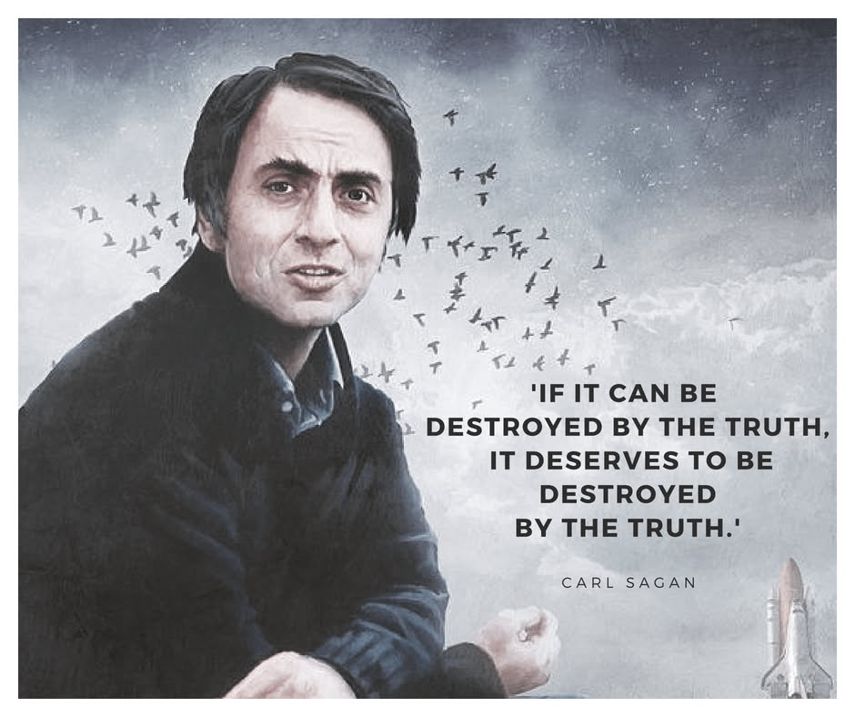 The meme features a quote from Carl Sagan, a renowned astrophut­­­­­­­­­­­­­­­­­­­­­­­­­­­­­­­