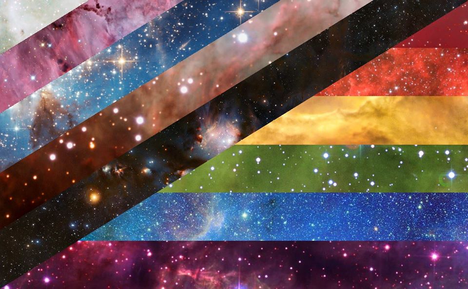 The meme is a screenshot of the "Asexuality Flag" with the colors of the flag (black, gray, white, pink, blue, purple) overlapping in a way that resembles a "no" symbol. The text "no" is written above the flag.