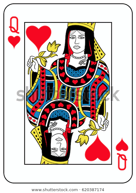 The meme is a playing card with the Queen of Hearts. The image is a photo of the Queen of Hearts from a standard deck of cards, but it has been altered to show the queen with a confused or disinterested expression. The text "I can smell the desperation" is written in a playful, informal font at the top of the image.