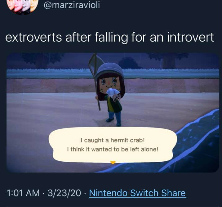 This meme is a screenshot of a character in a video game, likely from the Animal Crossing series, where the character is holding a fishing rod and has caught a rare insect. The character's dialogue box says "I caught a rare insect! I'm so excited!" but the text overlay on top of the image says "I caught a rare insect... I'm so excited... I'm alone with it." The text overlay is a humorous commentary on the character's enthusiasm being contrasted with their loneliness.