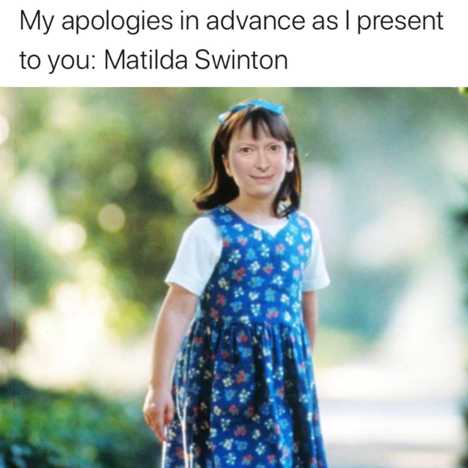 This meme is a humorous take on a common social media etiquette. It features a picture of a young girl, likely from a popular meme, with a caption that reads: "My apologies in advance as I am about to do something annoying/obnoxious. In the style of a 90s kid, I'm going to say... 'I'm sorry' (in a grating, over-the-top, childlike voice).