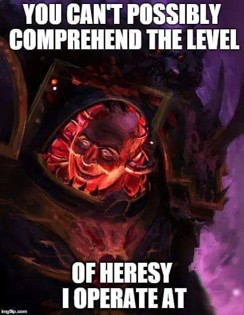 This meme is a screenshot of a character from the video game "Warframe" with a distorted, glitchy face. The text overlayed on the image reads: "You can't comprehend the horrors I've seen. I've read the entire library of the mad god. I've walked the depths of the void. I've seen the end of time. And I've still got a job interview in 2 hours." The meme is likely used to express a sense of existential dread or anxiety about a mundane task, like a job interview.