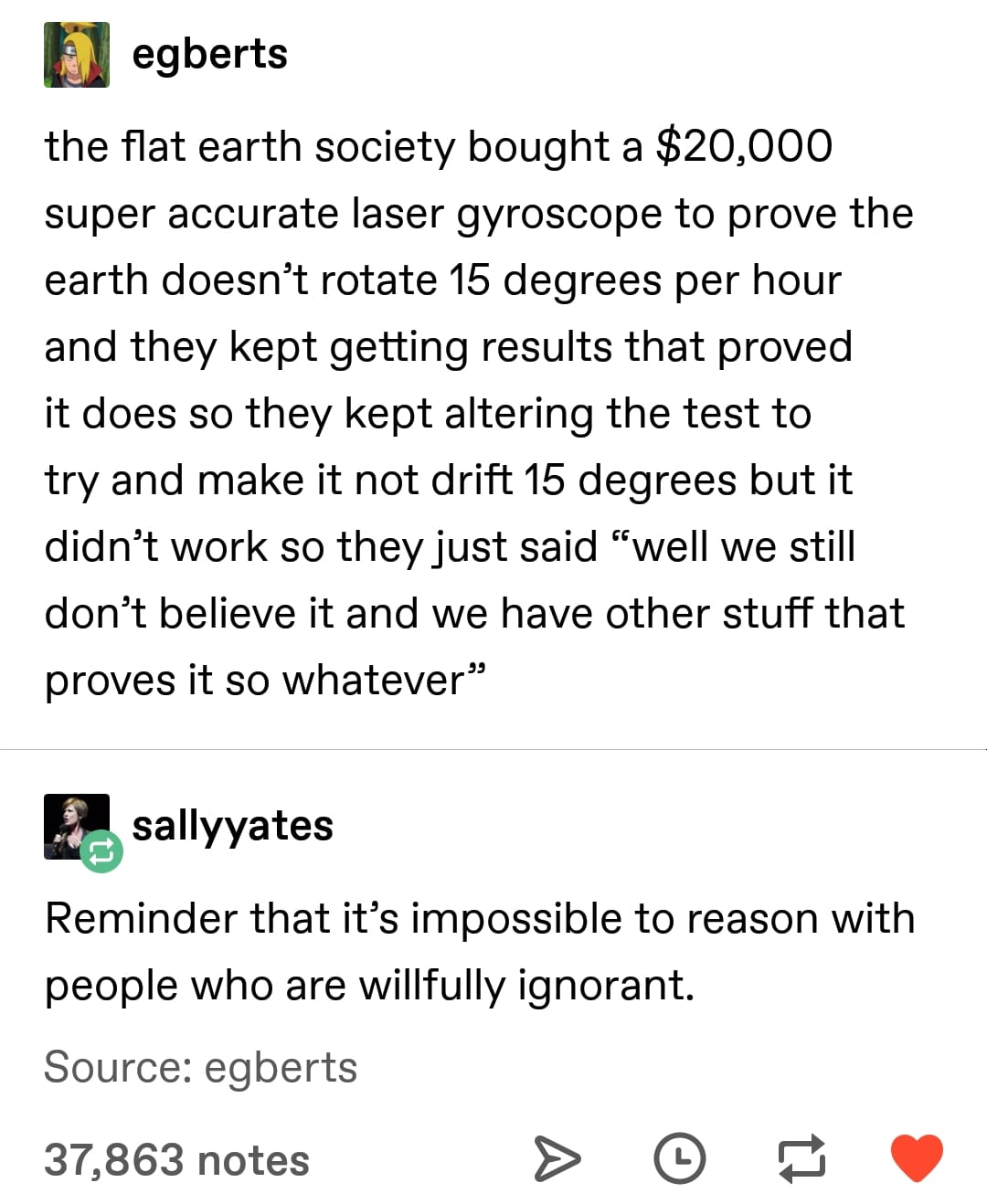 The meme is a screenshot of a Reddit comment from the "Distracted Boyfriend" meme template, but with a new caption. The original image shows a man looking at another woman while his girlfriend looks on in disapproval. The caption reads: "When you're trying to prove the Earth is flat but you can't even get the laser to work".