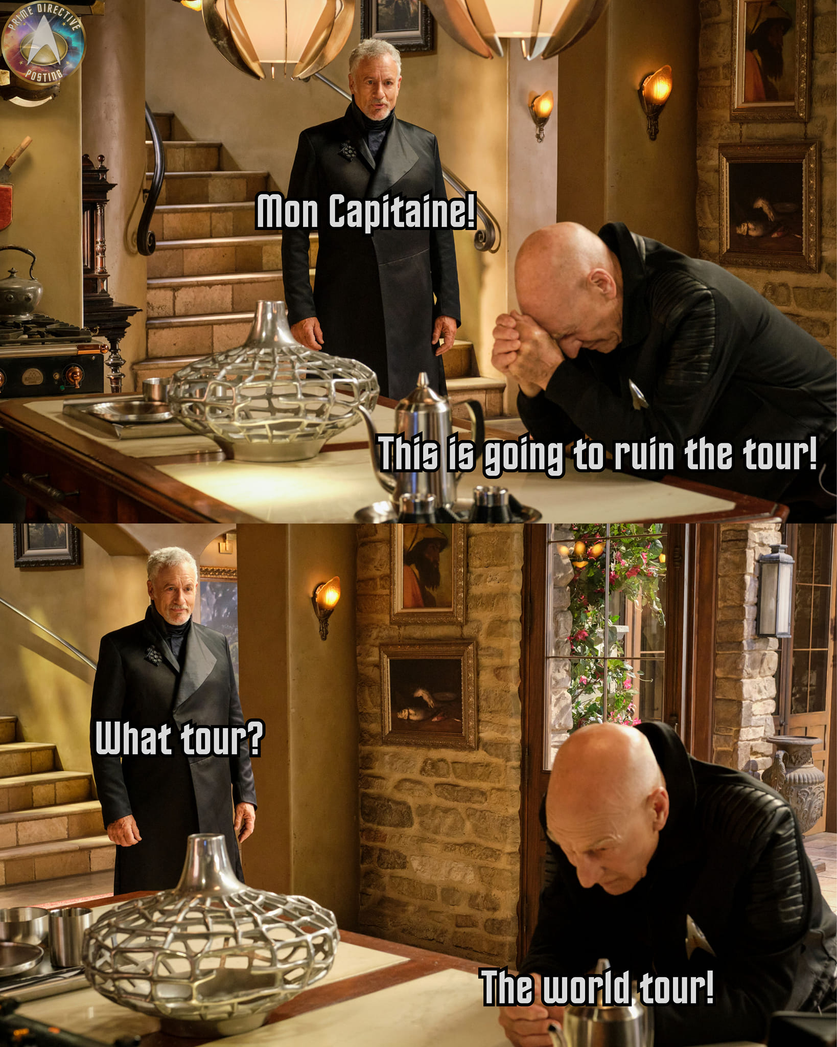 This meme is a play on a famous Star Trek: The Next Generation episode, "The Most Unusual Thing." In it, Captain Jean-Luc Picard is frustrated with the captain of the USS Stargazer, who is making a mistake by saying "This is going to be a long night" instead of "This is going to be a long day." In this meme, the captain of the USS Stargazer is replaced by the captain of the USS Enterprise, who says "This is going to be a long night" instead of "This is going to be a long day."