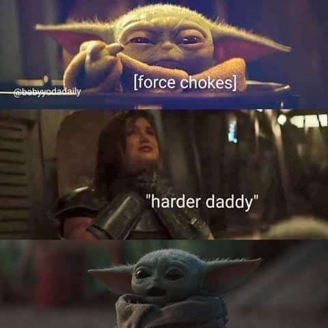 The meme is a humorous comparison between a young Darth Vader and a baby Yoda from the Star Wars franchise. The meme shows a young Darth Vader as a child, with the caption "I find your lack of faith... disturbing" (a...