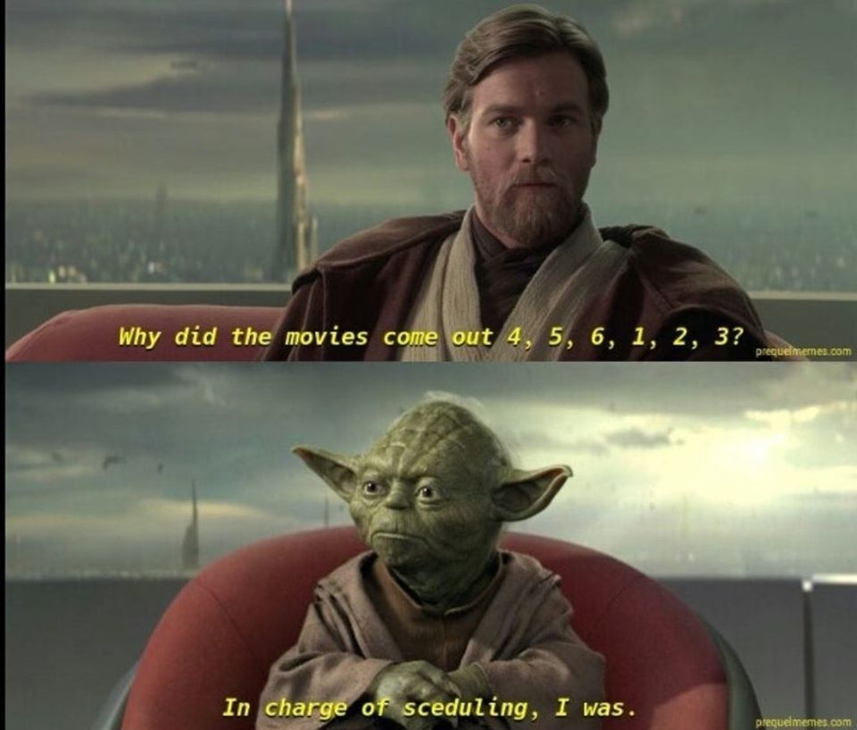 This meme is a play on the famous line "I am your father" from the Star Wars franchise. The meme shows a photo of Obi-Wan Kenobi from the Star Wars prequels, with a caption "Why did the movie 2-3" and a response from...