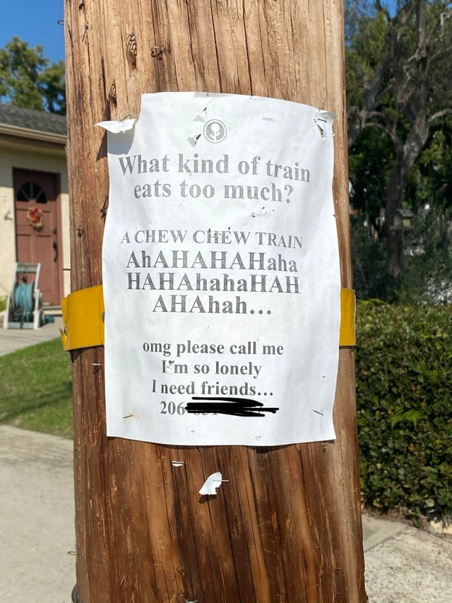 The meme is a play on the classic "knock-knock" joke, but with a twist. The image shows a sign on a tree with a question mark, and below it, the answer "A chicken, because it's egg-cellent!" is written in a childlike handwriting style. The joke is a pun on the phrase "egg-cellent" and the word "egg" being a common chicken-related pun.