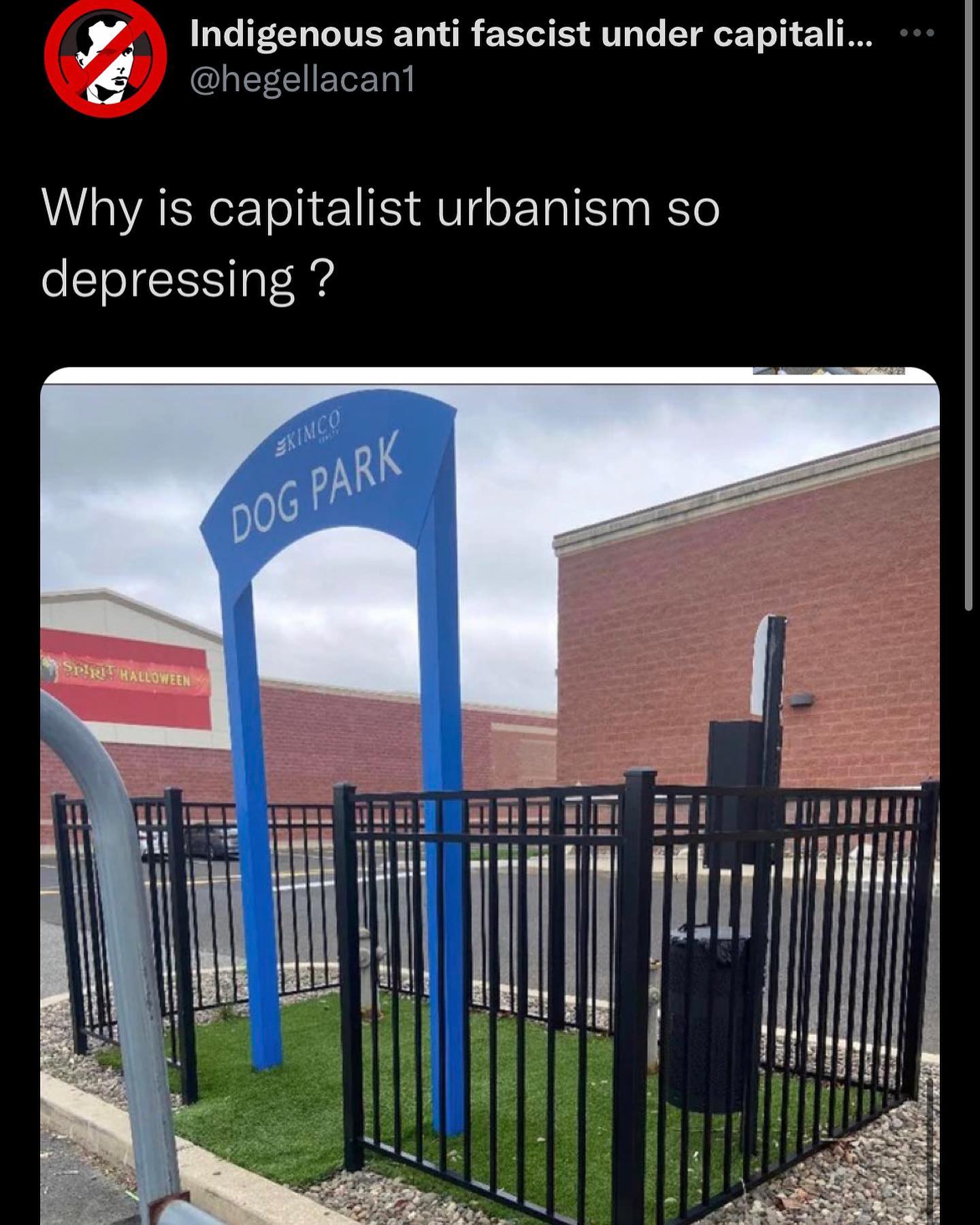 This meme is a photo of a dog park with a sign that says "dog park" but has a typo and is actually spelled "dog par". The image is humorous because it's a play on words, implying that the park is so bad that it's even spelling its own name incorrectly.