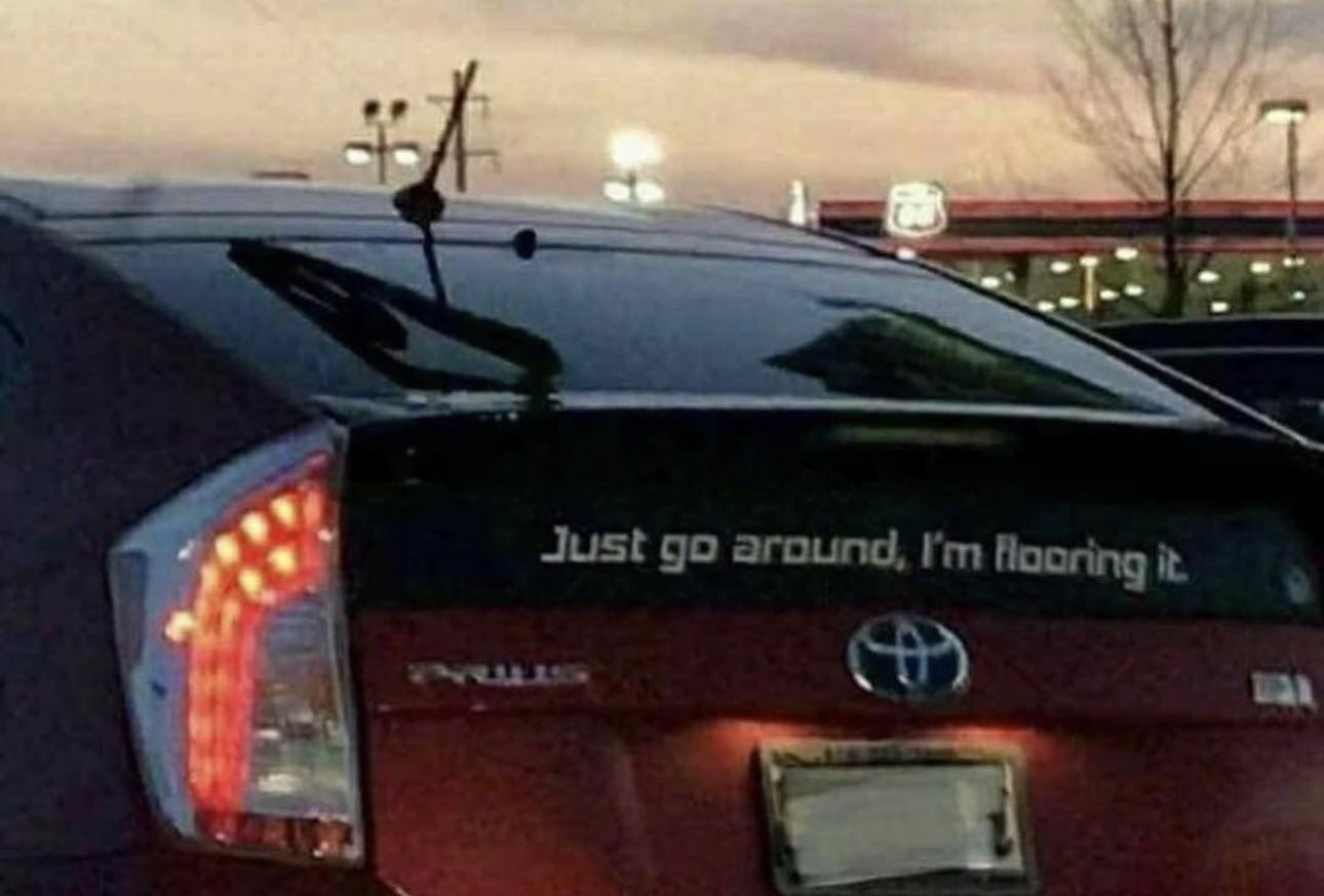The meme is a photo of a car with a bumper sticker that reads "I'm not arguing, I'm just explaining why I'm right".