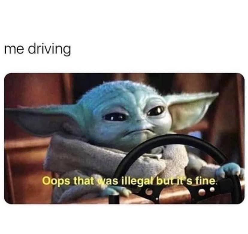 This meme features a photo of a character from the Star Wars franchise, likely from the original trilogy or the prequels, with a caption that implies they are getting away with a crime. The text "I know" is often used to express a sense of knowing or being aware of something, but in this case, it's used in a humorous way to imply that the character is aware of their own wrongdoing.
